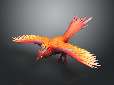 Modern Phoenix God Bird 3d model