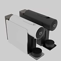 Modern Sleek Automatic Water Dispenser In Black And Silver With Dual Bases