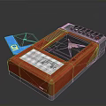 Advanced Red Programmable Controller Electronic Device With Blue Memory Card And Control Panel Features