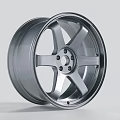 Silver GRAM LIGHTS Wheel With Five Spokes Center Bolts And Edge Brand Logo