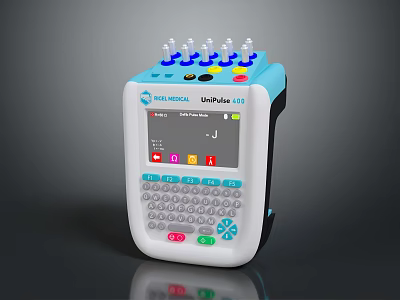 BD Medical Unistik 401 Medical Device With Colorful Screen Keypad And Blue Needle Ports 3d model