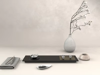 Modern Tea Tray 3d model