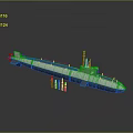 Modern Military Submarine Weapon System With Hull And Conning Tower Design