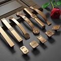 New Chinese-style handle hardware handle cabinet door handle 3d model