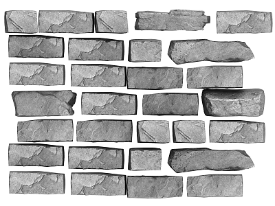 Stone Wood Material Combination With Natural Texture For Interior Decoration Design 3d model