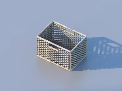 Practical Mesh Storage Basket with Grid Design for Home Organization 3d model