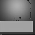Modern White Freestanding Bathtub With Black Faucet And Showerhead Design