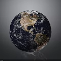Earth Globe With Blue Oceans Brown Continents And White Clouds