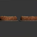Two Golden Pies With Lattice Crust Placed On Brown Plates Against Dark Background