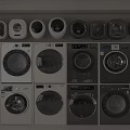 Modern Washing Machines Featuring Various Designs And Color Options On