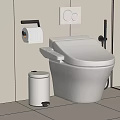 Smart toilet 3d model