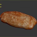 Fresh Artisan Bread With Golden Brown Crusty Surface Long Loaf Shiny On Dark Background