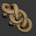 Sturdy Industrial Chain With Interconnected Circular Metal Rings For Heavy Duty Use