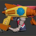 Fun Pink and Yellow Toy Guns with Unique Designs for Kids Household Use
