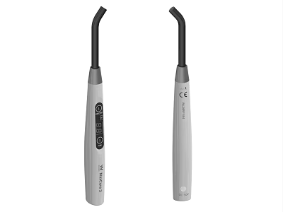 Two Medical Devices With Curved Metal Tips Gray Handles And Control Buttons For Professional Use 3d model