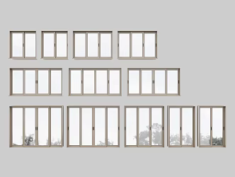 Modern window Aluminum alloy window casement window floor to ceiling window sliding window 3d model