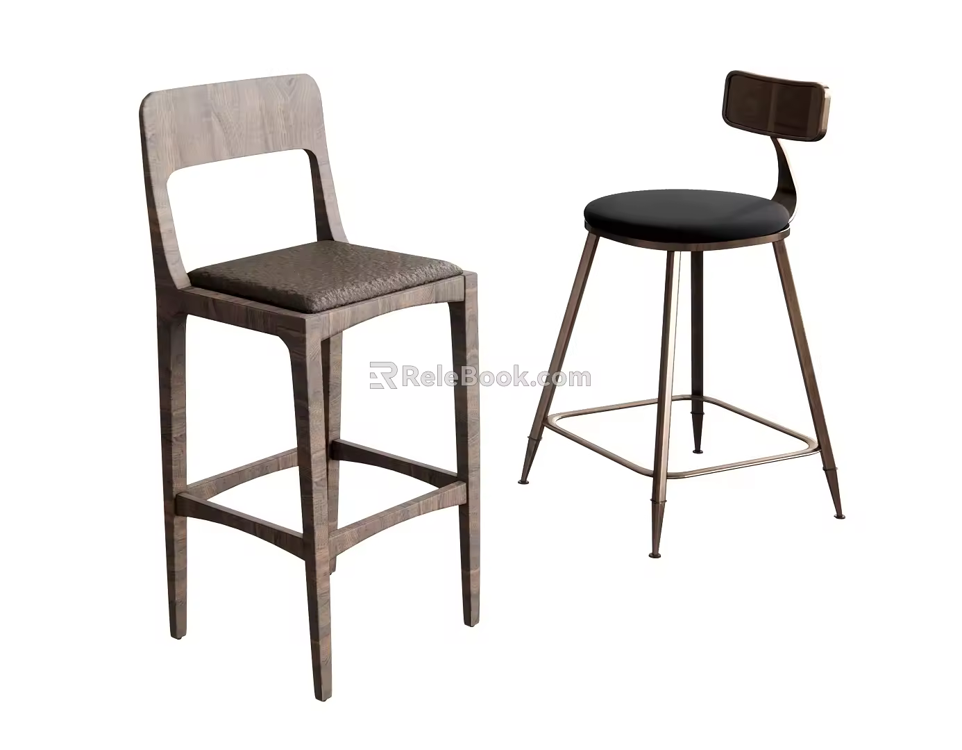 Nordic Bar Chair Bar Stool 3d model