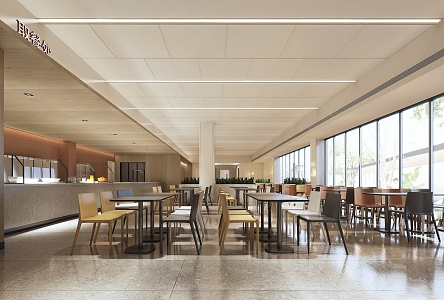 Canteen Restaurant 3d model