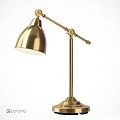 Classic Brass Desk Lamp With Adjustable Arm Round Shade And Sturdy Base For Home Office