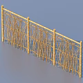 Decorative Bamboo Garden Fence Structure With Natural Design For Outdoor Landscaping