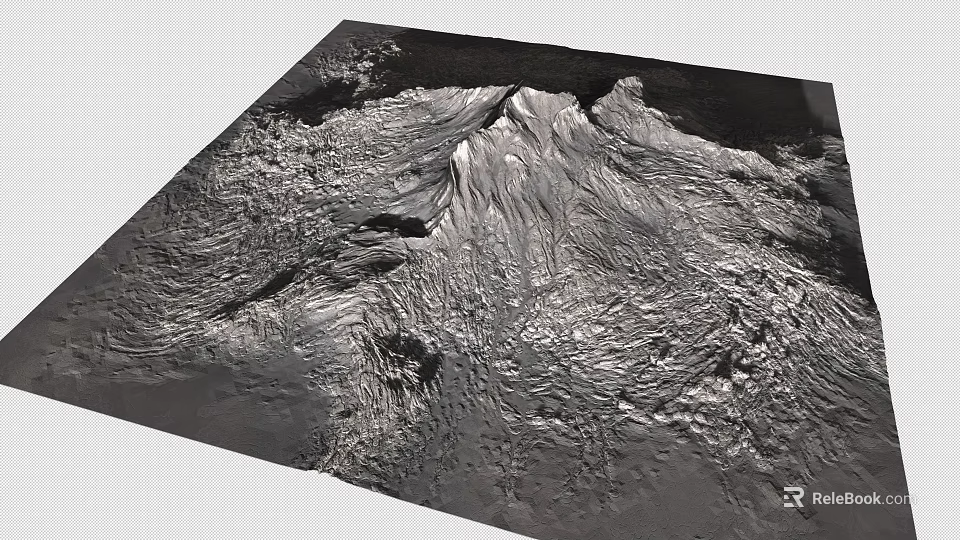 Scenic Rugged Mountainous Terrain With Natural Rock Formations And Textured Geological Features 3d model 