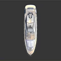 Modern Luxury Yacht With Sleek Design And Deck 3d model