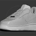 White Modern Sneakers With Perforated Toe Silver Accents Clean Design And Rubber Sole