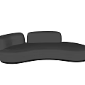 modern curved sofa 3d model