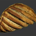 Freshly Baked Golden Brown Braided Bread With Shiny Surface On Dark Background