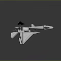 Futuristic White Aircraft Model With Sleek Aerodynamic Structure And Scifi Design