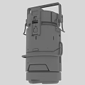 Gray Industrial Mechanical Device 3D Model With Handle Multiple Components And Structural Design 3d model