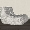 Modern Lazy Sofa Single Sofa 3d model