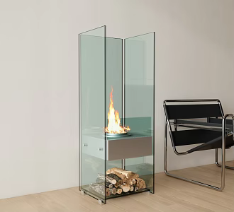 Modern Fireplace Mobile Fireplace 3d model