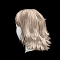 Game and Movie Character 3D Head Model with Blonde Short Textured Hair