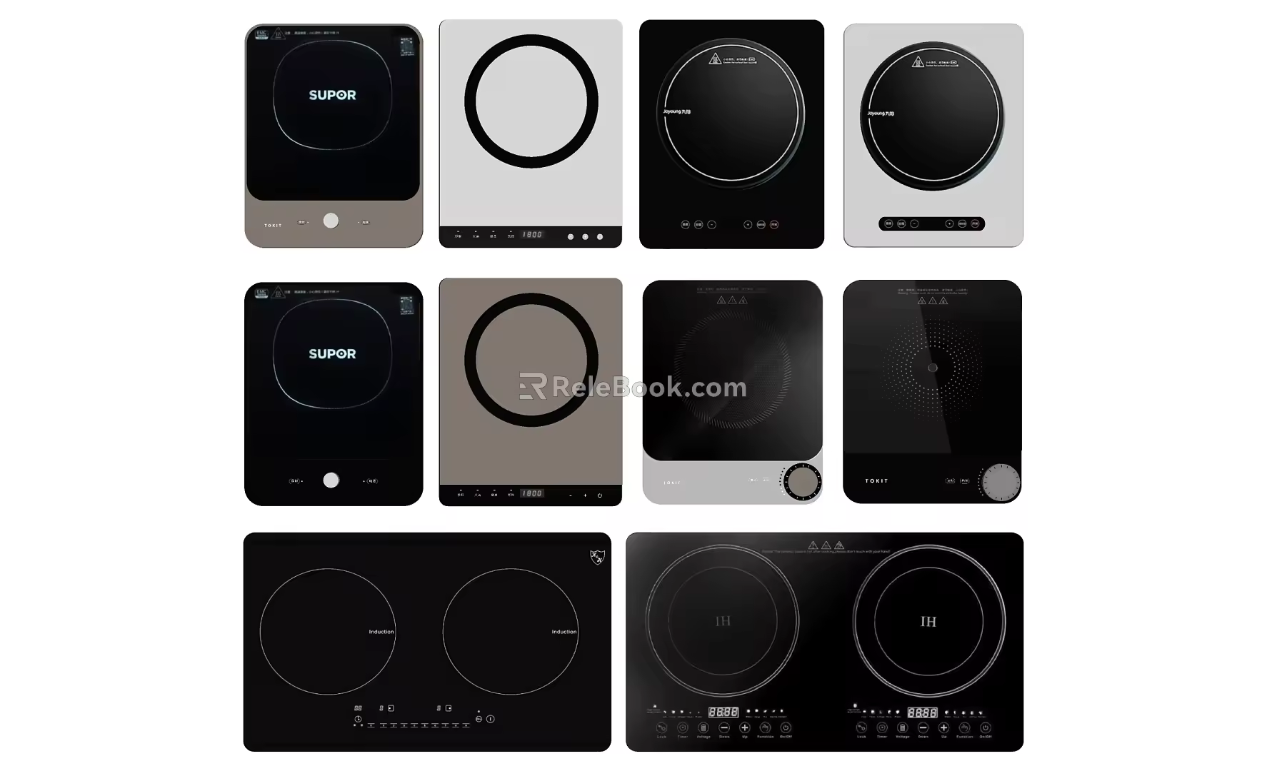 Induction cooker combined with household appliances 3d model