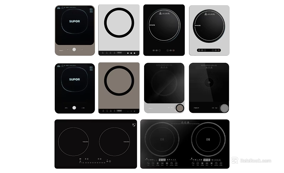 Modern Kitchen Induction Cooktops With Various Styles And Multiple Design Options For Home Use 3d model 