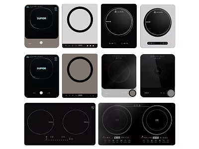 Modern Kitchen Induction Cooktops With Various Styles And Multiple Design Options For Home Use 3d model