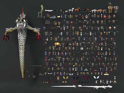Fantasy Character And Creature 3D Models Collection With Various Designs And Types 3d model