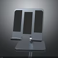 Modern Electronic Device Stand With Three Panels And Stable Metal Base 3d model