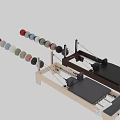 Pilates Reformer Fitness Equipment With Wooden Frame Adjustable Platform And Spring System