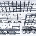 Complex Industrial Pipe System With Interconnected Metal Structure And Layout Design