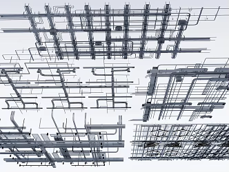 Modern Duct Ceiling Air Conditioning Duct Chandelier Shaped Ceiling 3d model