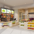 Modern Fruit Store Fresh Fruit Small Supermarket 3d model