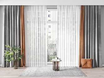 Modern Curtains 3d model