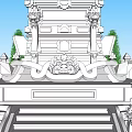 Ancient Pagoda Architecture With Intricate Carvings Stone Steps And Garden Trees