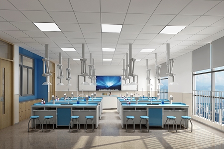 Modern Laboratory School Laboratory 3d model