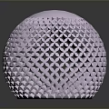 3D Rendered Decorative Light Purple Sphere With Intricate Hollow Geometric Patterns