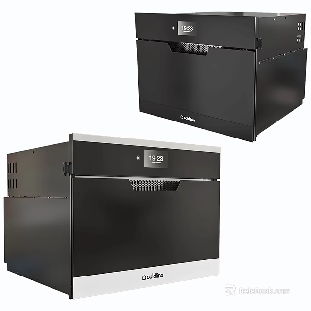 Black Built in Kitchen Appliances With Modern Sleek Design For Home 3d model 