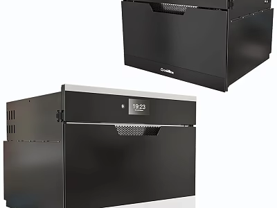 Black Built in Kitchen Appliances With Modern Sleek Design For Home 3d model