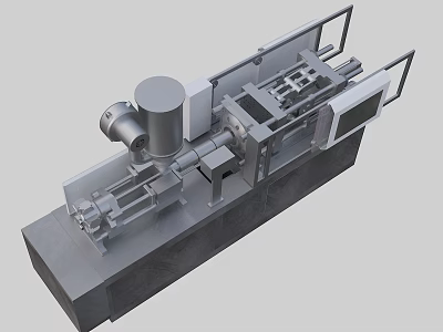 plastic injection molding machine 3d model